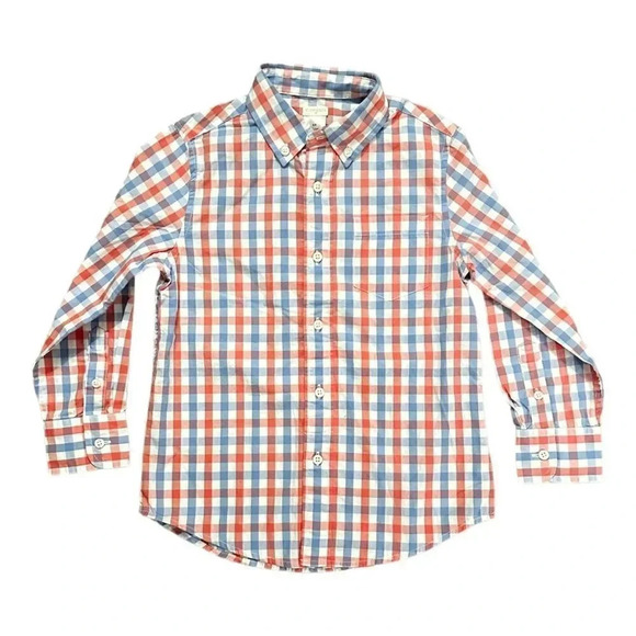 Crewcuts | Boys’ Long-Sleeve Gingham Washed Shirt (4-5 yrs) - Picture 1 of 4